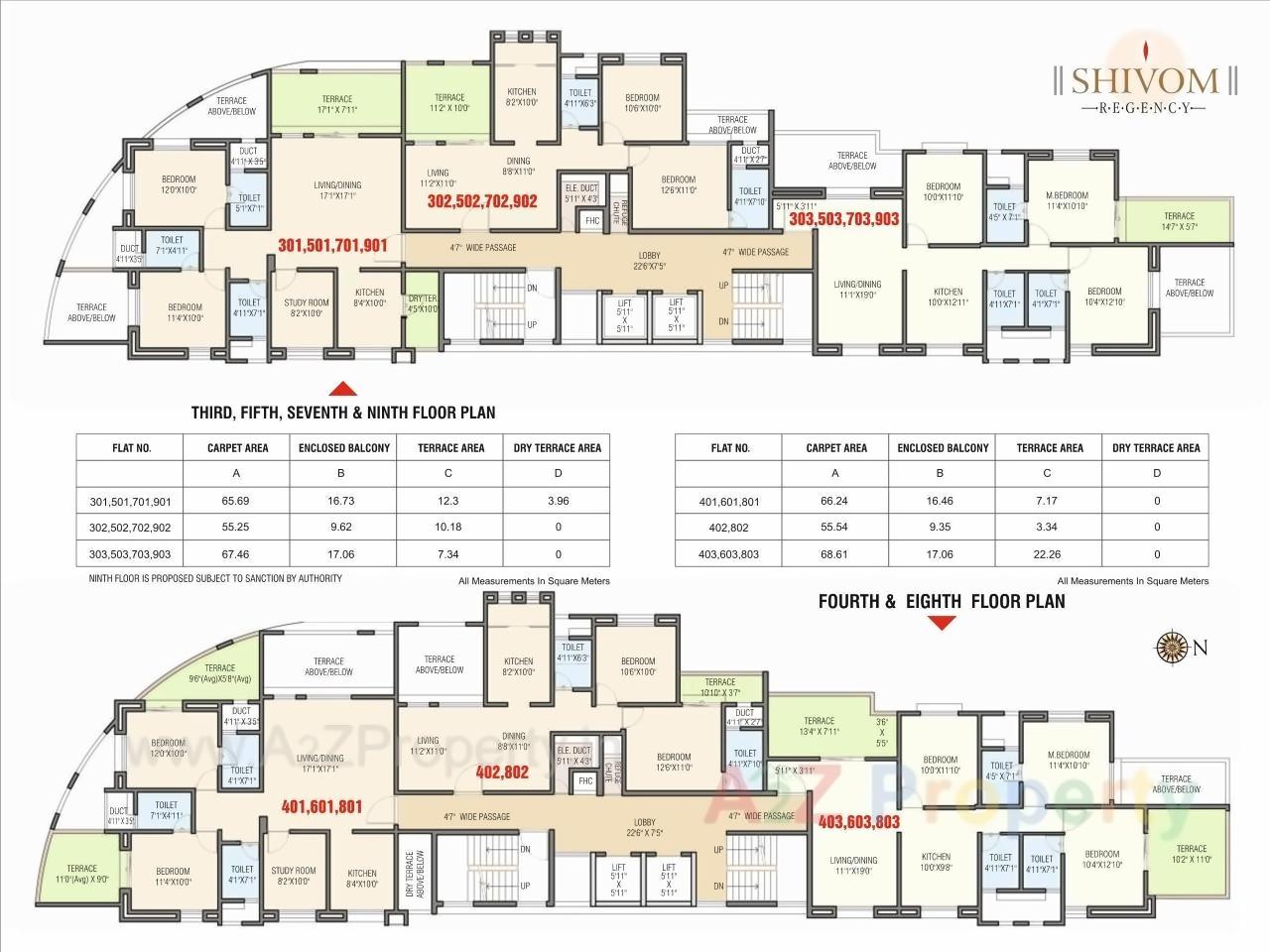 Layout of real estate project Shivom Regency located at Baner, Pune, Maharashtra