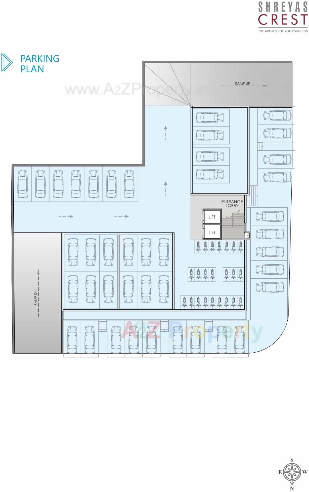 Layout of real estate project Shreyas Crest located at Baner, Pune, Maharashtra