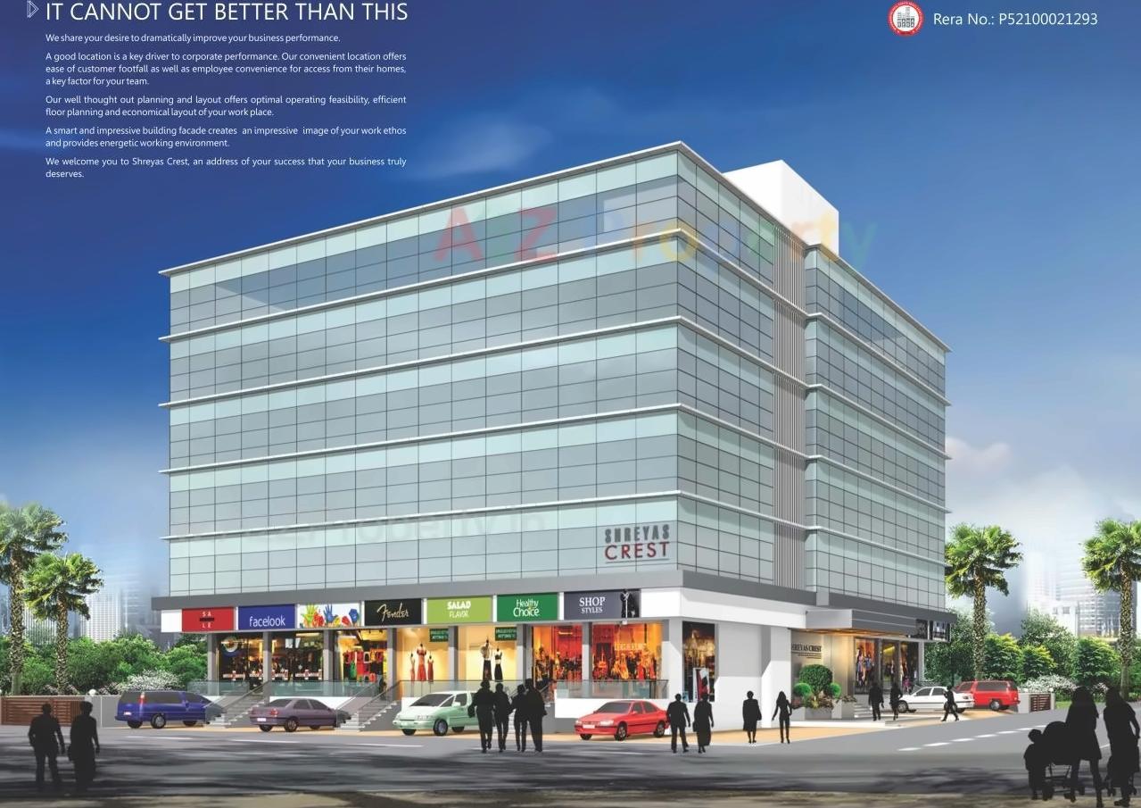 3D Elevation of real estate project Shreyas Crest located at Baner, Pune, Maharashtra