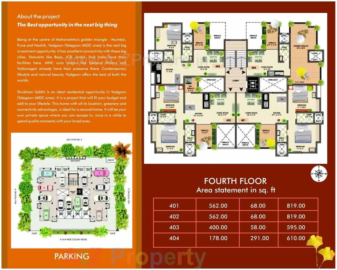 Layout of real estate project Shubham Siddhi located at Wadagaon-ct, Pune, Maharashtra