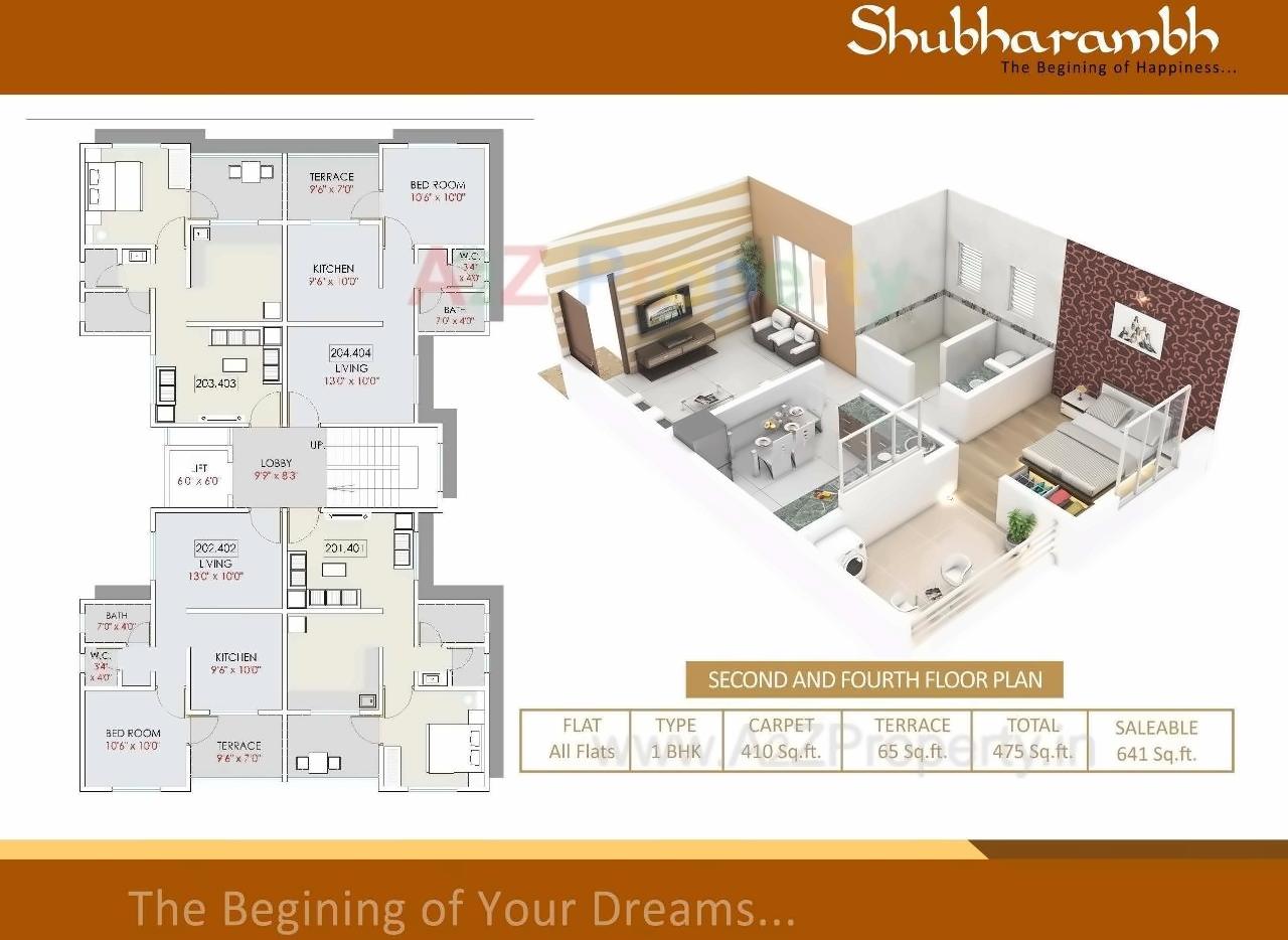 Layout of real estate project Shubharambh located at Dehu-road-cb, Pune, Maharashtra