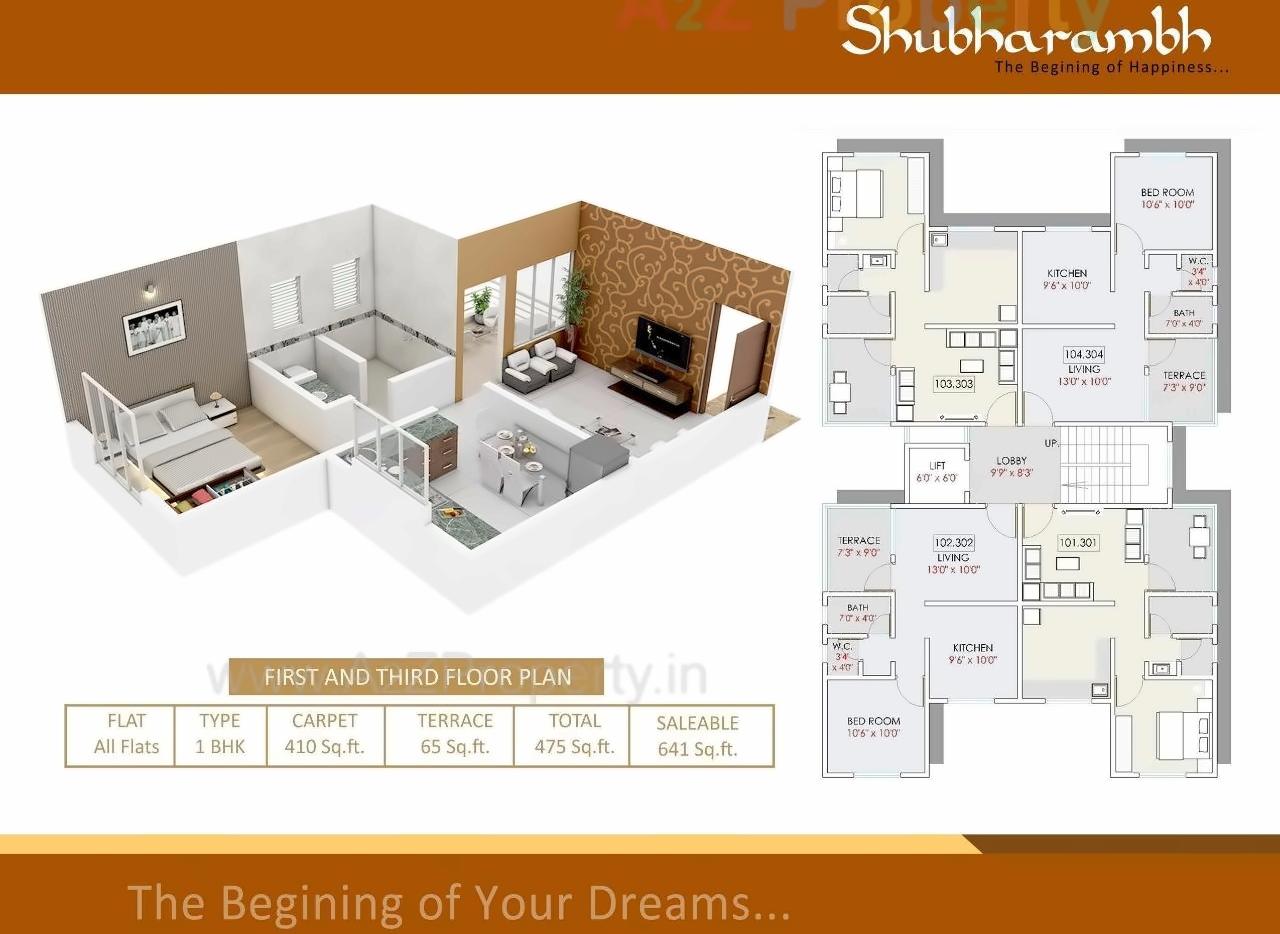 Layout of real estate project Shubharambh located at Dehu-road-cb, Pune, Maharashtra