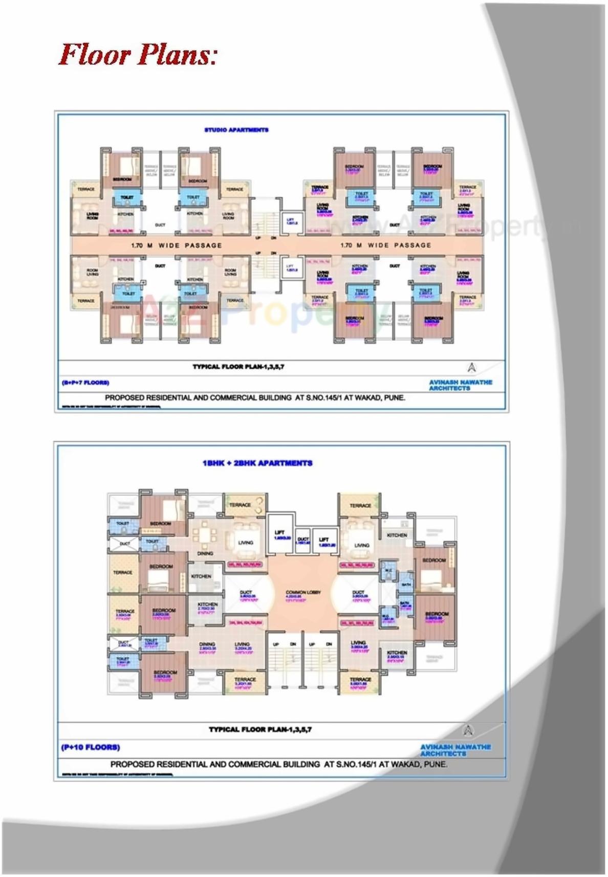 Layout of real estate project Signature Heights located at Wakad, Pune, Maharashtra
