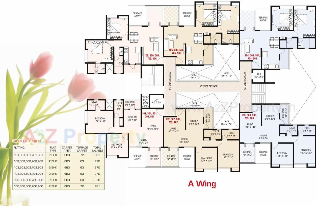 Layout of real estate project Silver Mist C, located at Lohgaon, Pune, Maharashtra