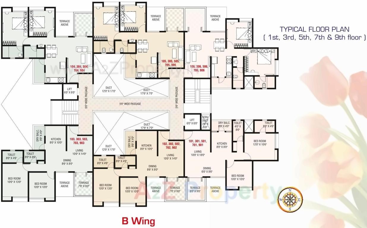 Layout of real estate project Silver Mist C, located at Lohgaon, Pune, Maharashtra
