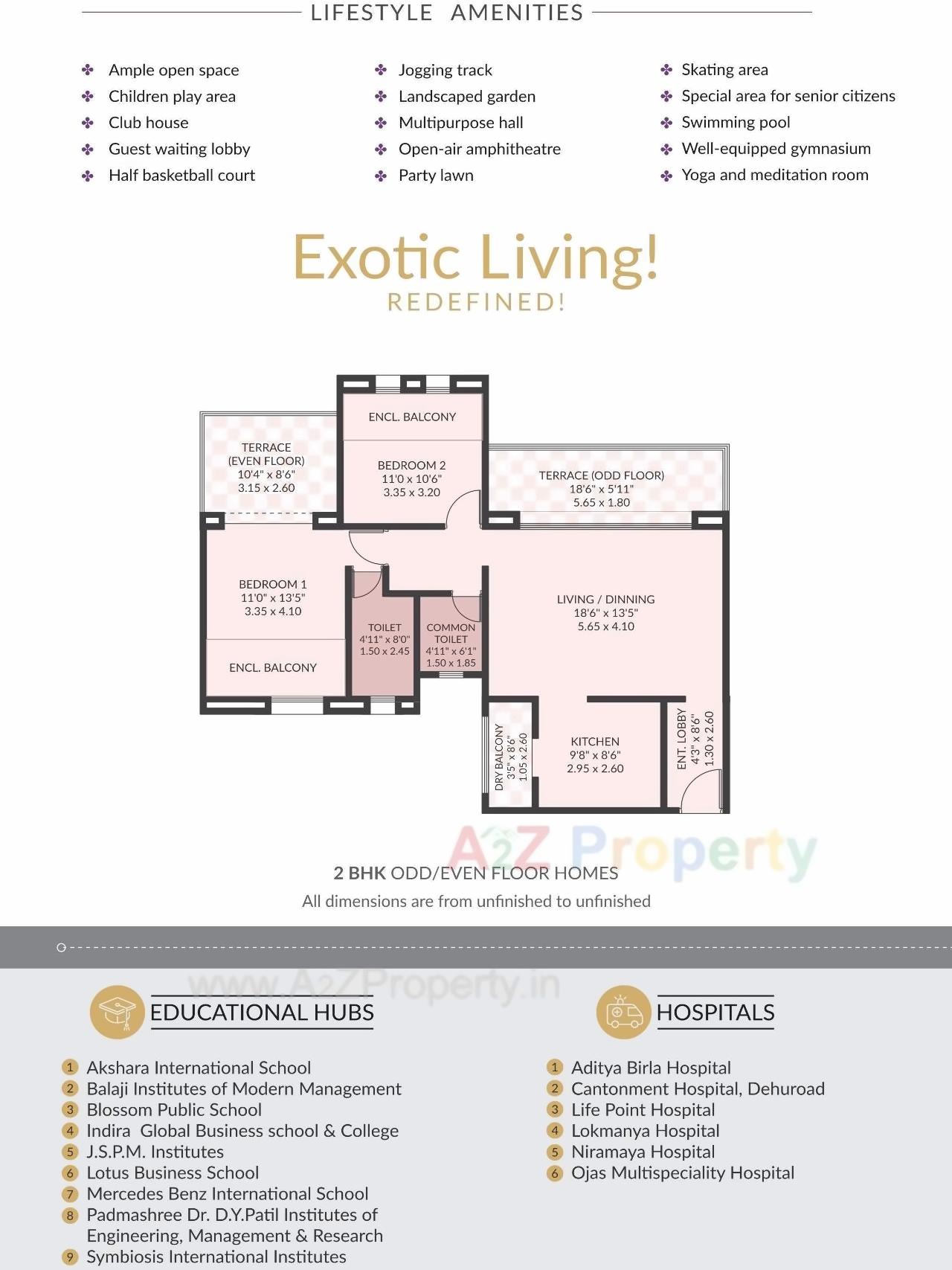 Layout of real estate project Siyona located at Punawale, Pune, Maharashtra