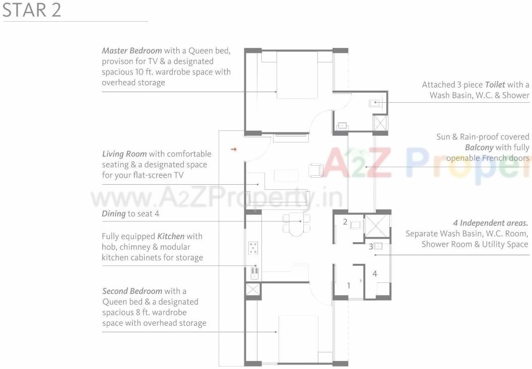 Layout of real estate project Skyi Star Towers located at Bhukum, Pune, Maharashtra