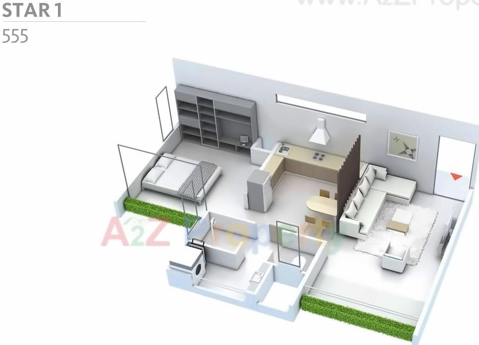 Layout of real estate project Skyi Star Towers located at Bhukum, Pune, Maharashtra