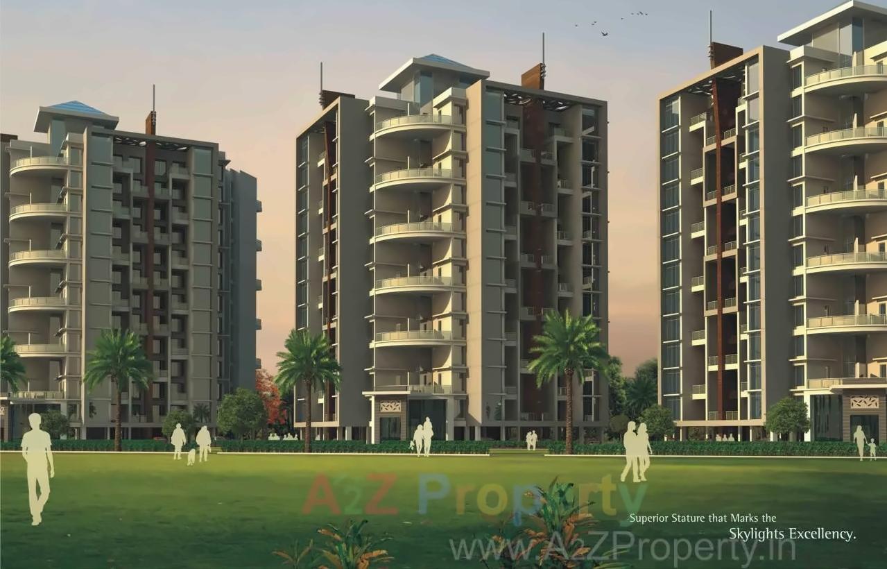 3D Elevation of real estate project Skylights located at Wagholi, Pune, Maharashtra