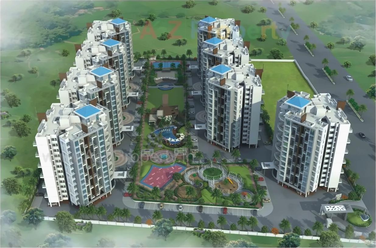 3D Elevation of real estate project Skylights located at Wagholi, Pune, Maharashtra