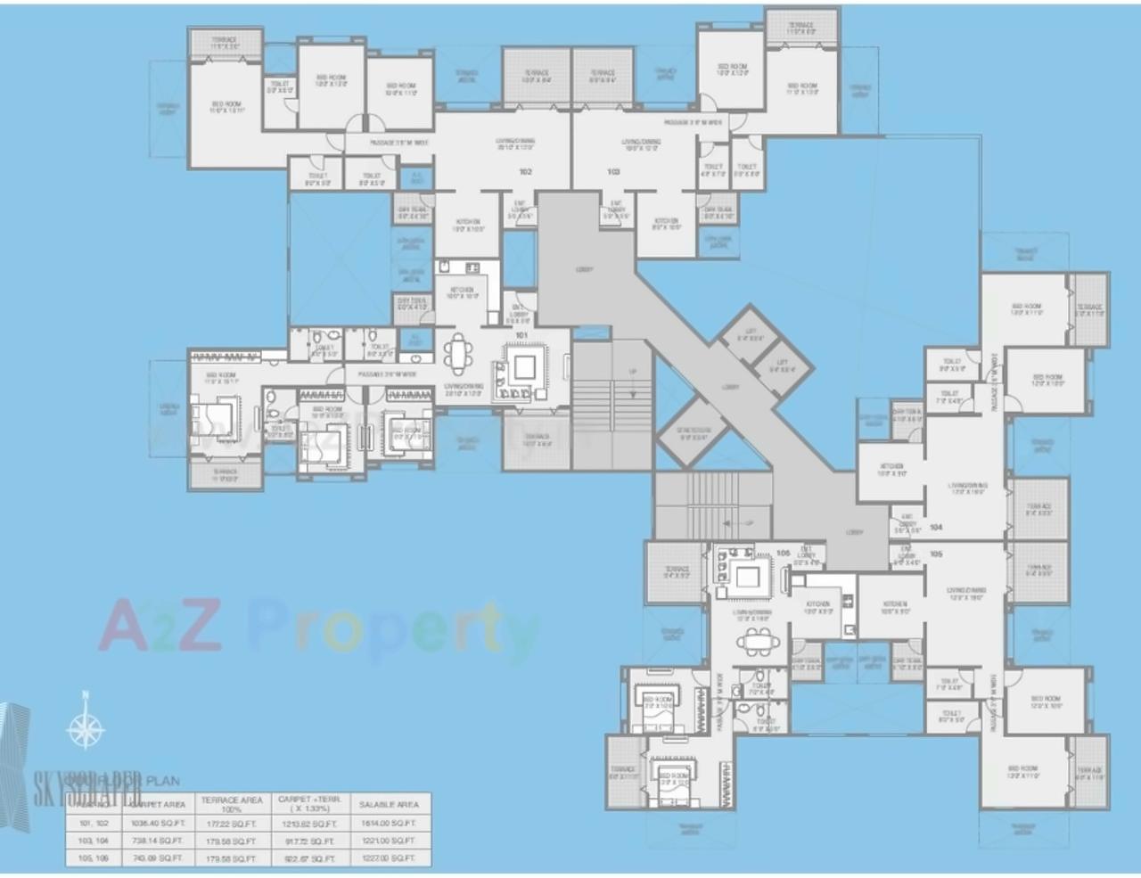 Layout of real estate project Skyscraper located at Tathwade, Pune, Maharashtra