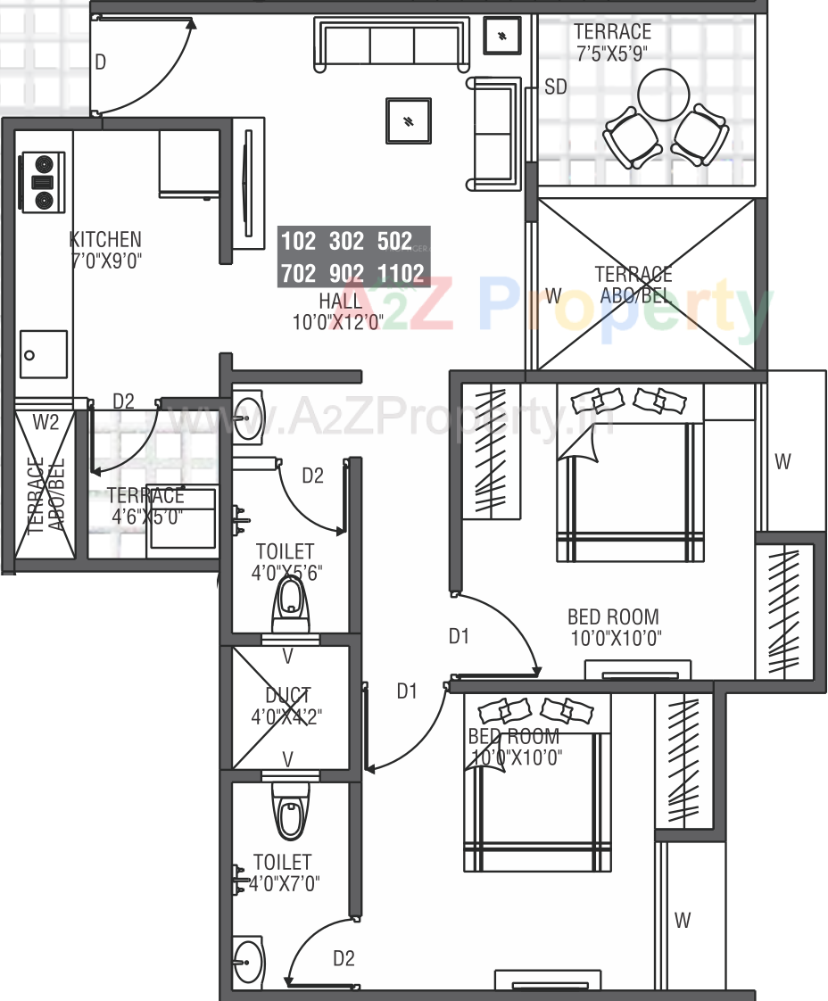 Skyways Esfera 2 Floor Plan Floor Plan 28902290 of real estate project Skyways Esfera located at Lohgaon, Pune, Maharashtra