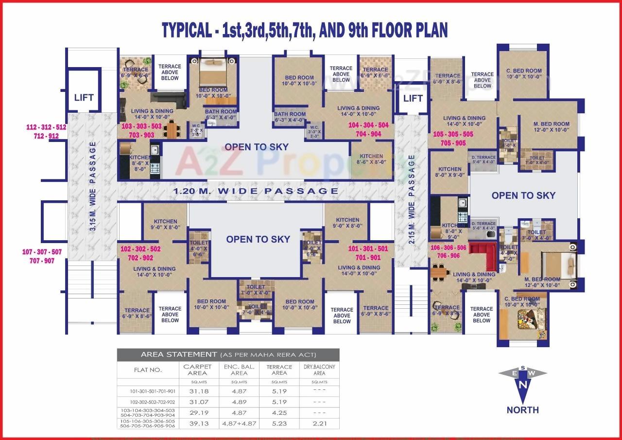 Layout of real estate project Snehangan Residency located at Wakad, Pune, Maharashtra
