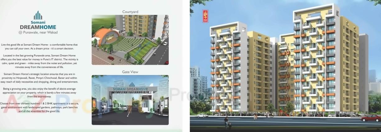 3D Elevation of real estate project Somani Dream Home located at Punawale, Pune, Maharashtra