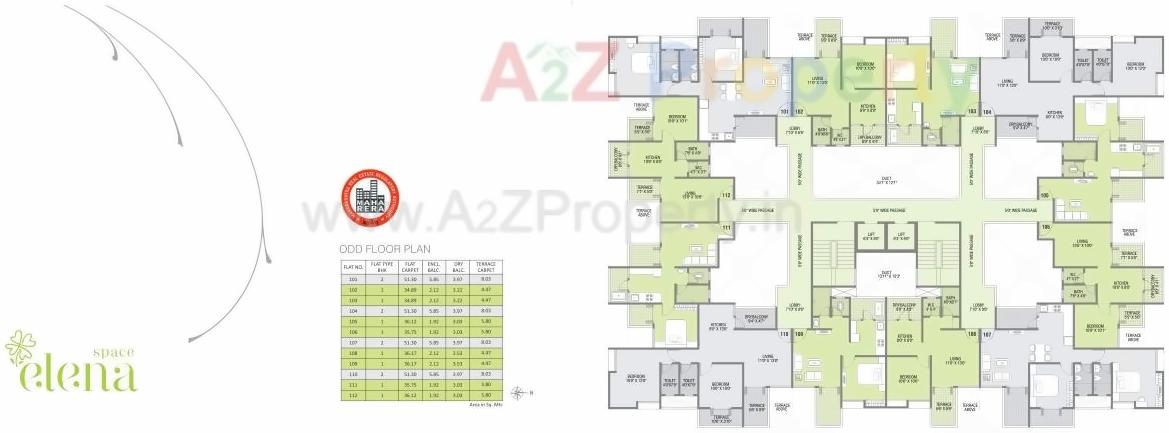 Layout of real estate project Space Elena located at Bavadhan-bk, Pune, Maharashtra