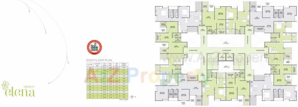 Layout of real estate project Space Elena located at Bavadhan-bk, Pune, Maharashtra