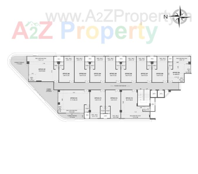 Second Floor Plan of real estate project Spectra located at Pune-m-corp, Pune, Maharashtra