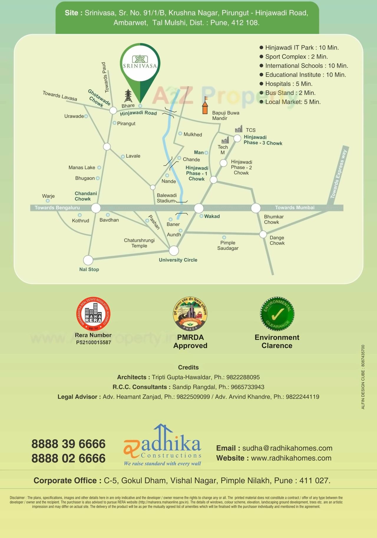  of real estate project Srinivasa located at Ambadvet, Pune, Maharashtra