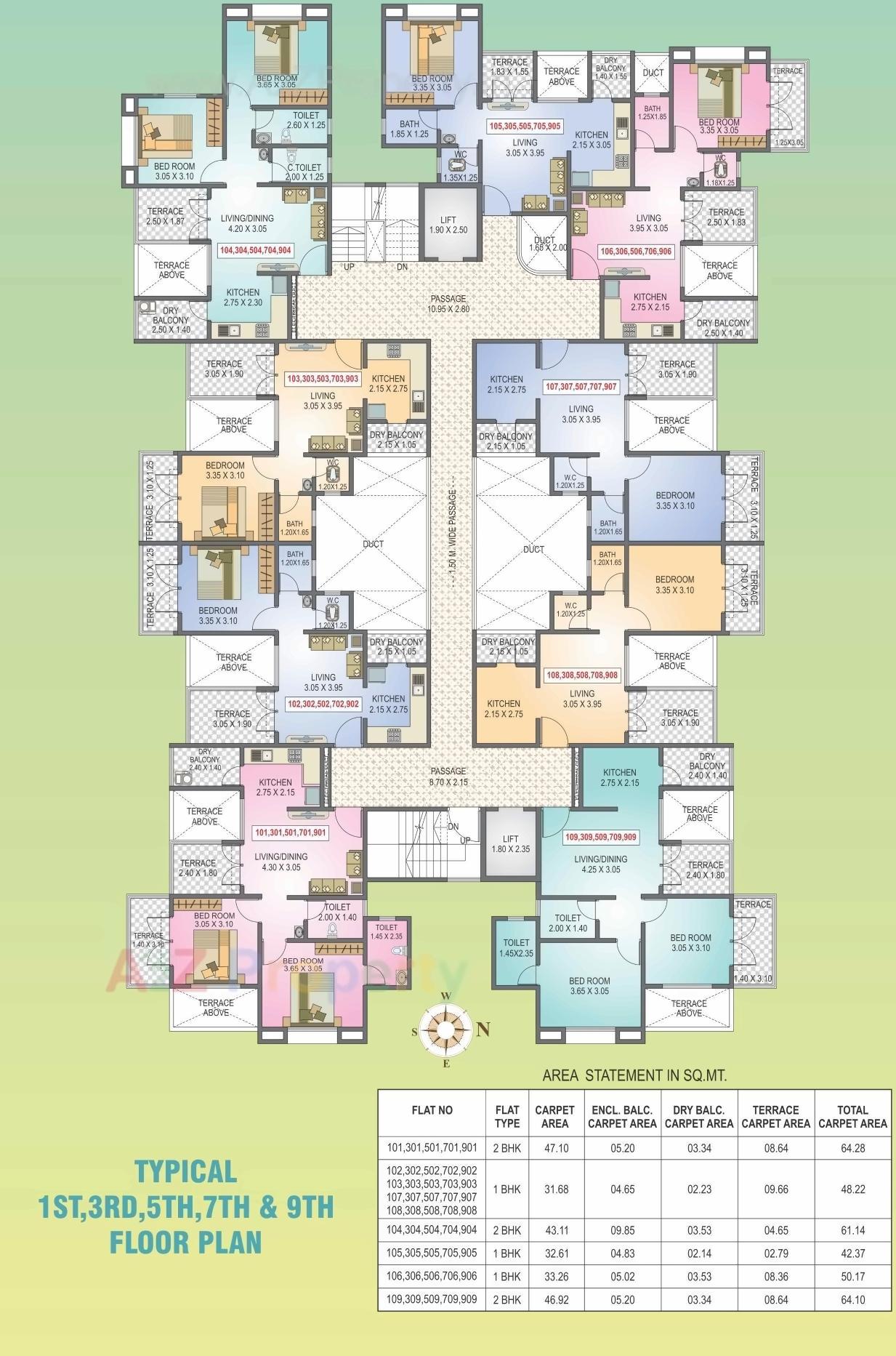 Layout of real estate project Srinivasa located at Ambadvet, Pune, Maharashtra