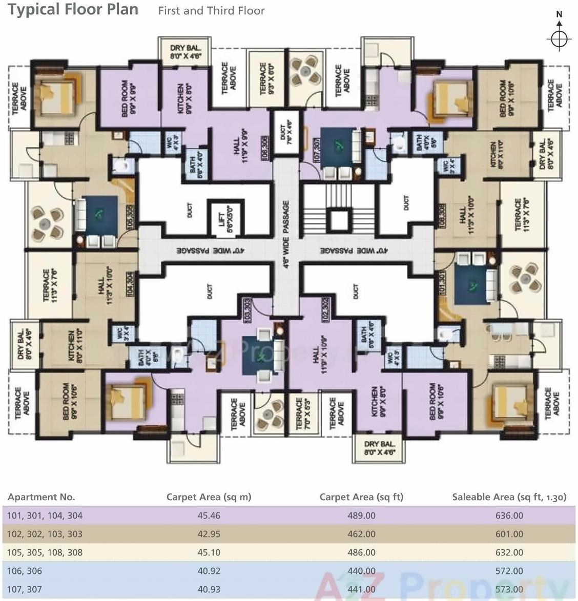Layout of real estate project Srrinivas Ssky located at Vimannagar, Pune, Maharashtra