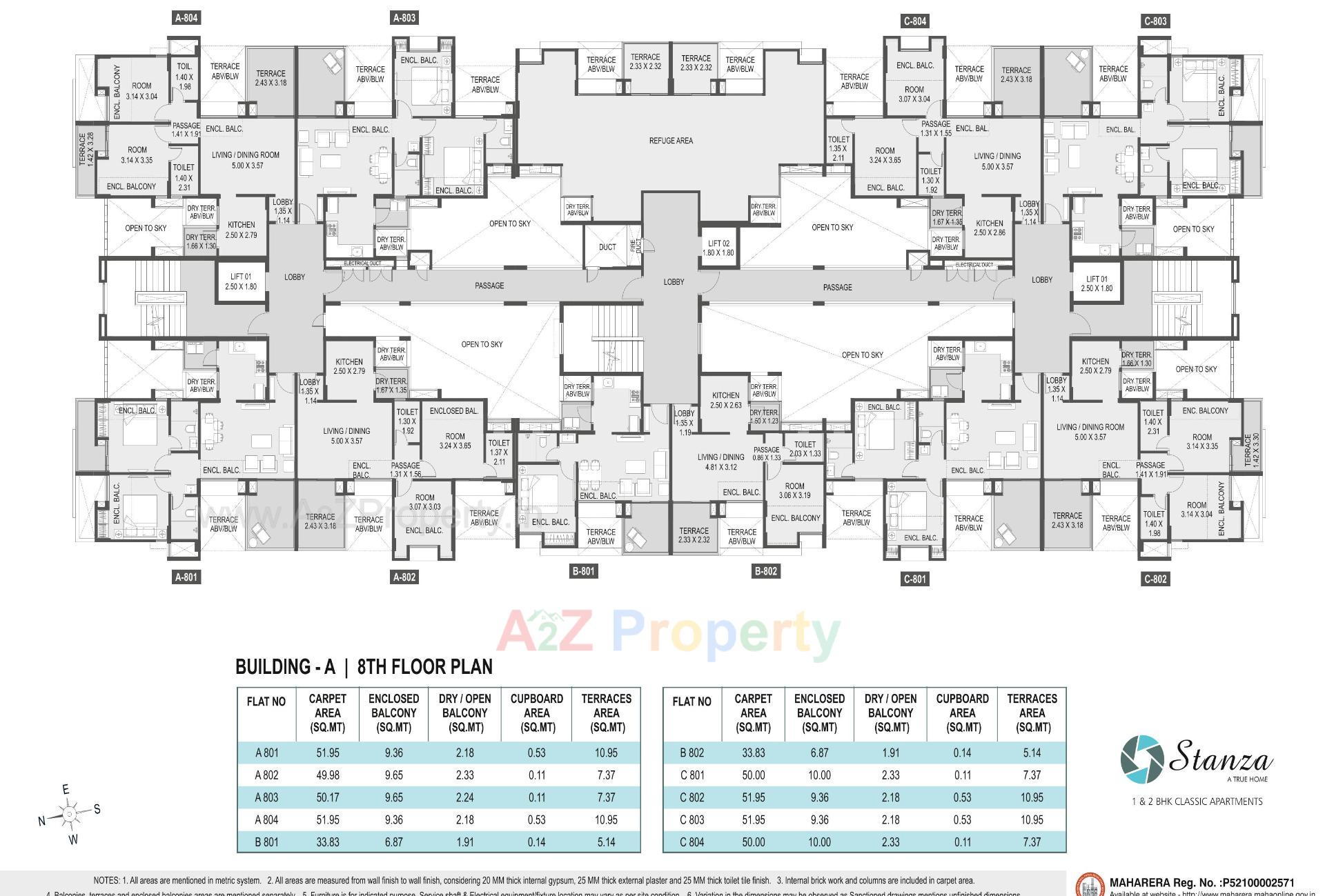 Layout of real estate project Stanza located at Punawale, Pune, Maharashtra