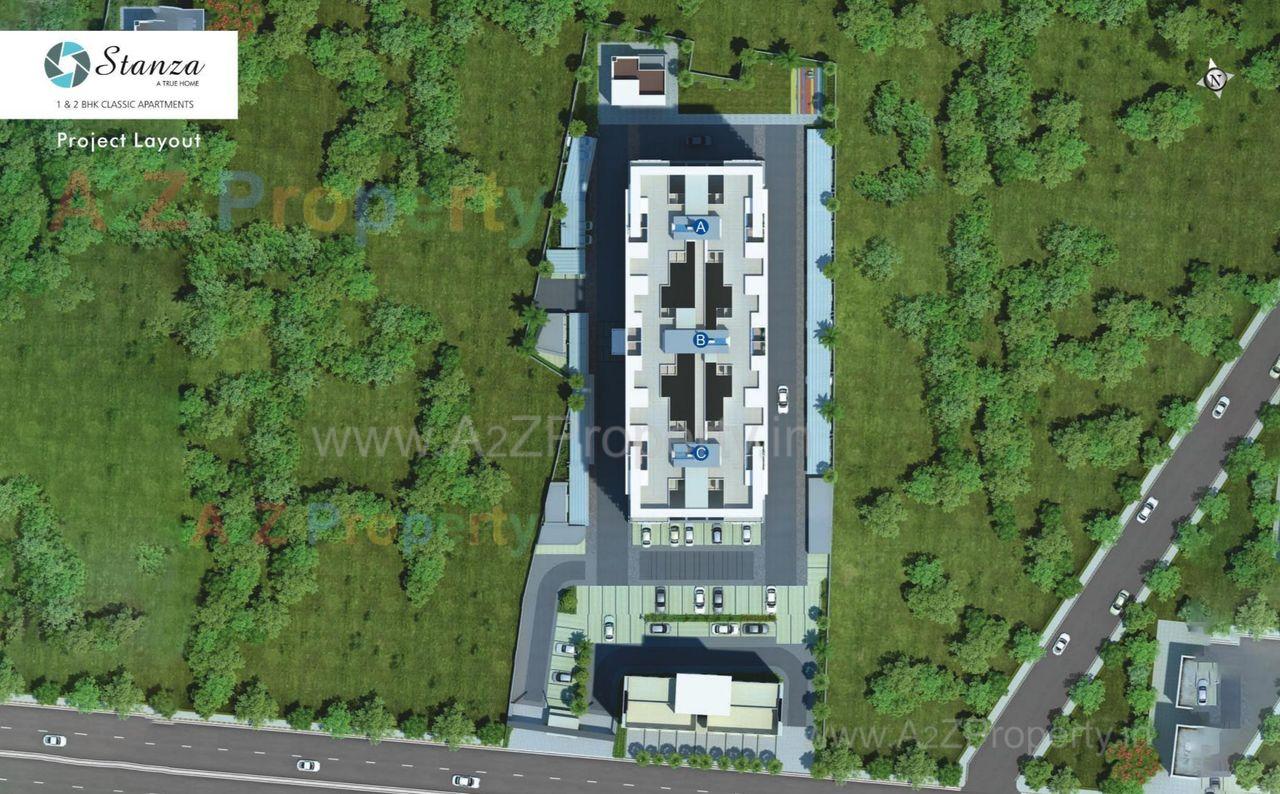 Layout of real estate project Stanza located at Punawale, Pune, Maharashtra