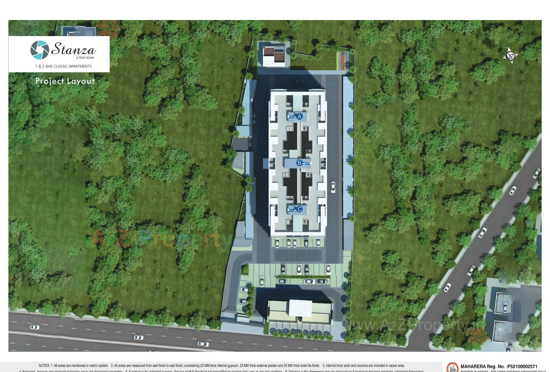 3D Elevation of real estate project Stanza located at Punawale, Pune, Maharashtra