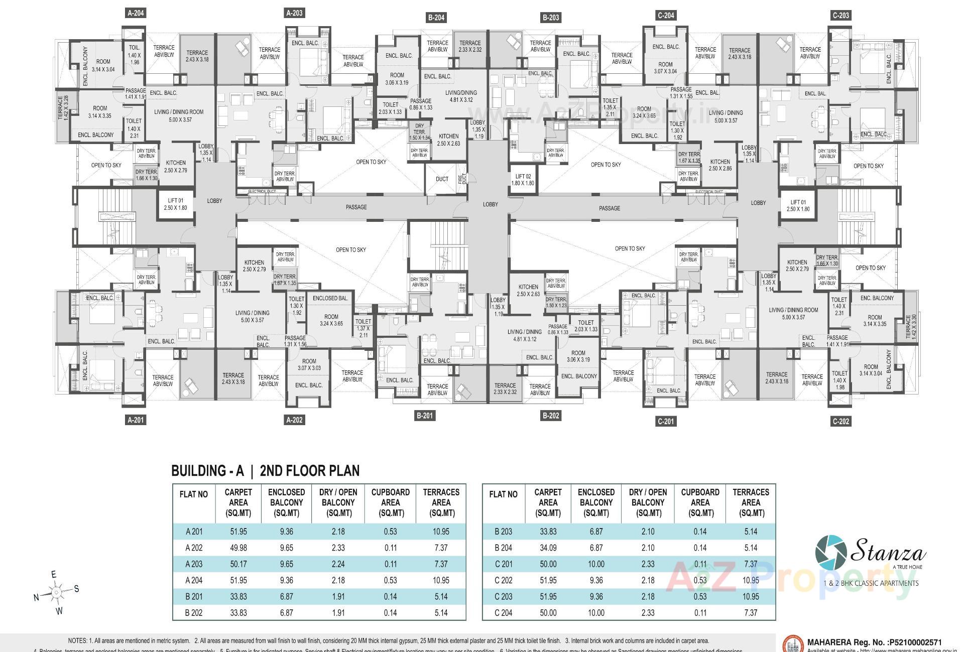 Layout of real estate project Stanza located at Punawale, Pune, Maharashtra
