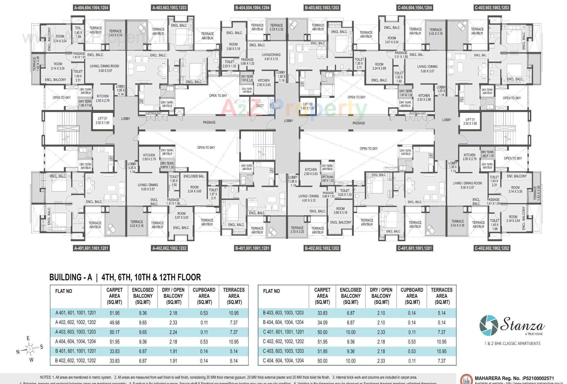 Layout of real estate project Stanza located at Punawale, Pune, Maharashtra
