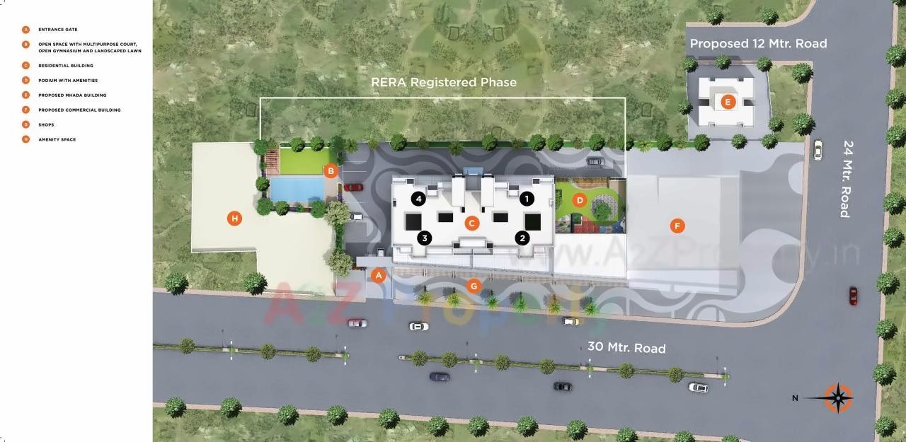 Layout of real estate project Sterling Towers located at Baner, Pune, Maharashtra