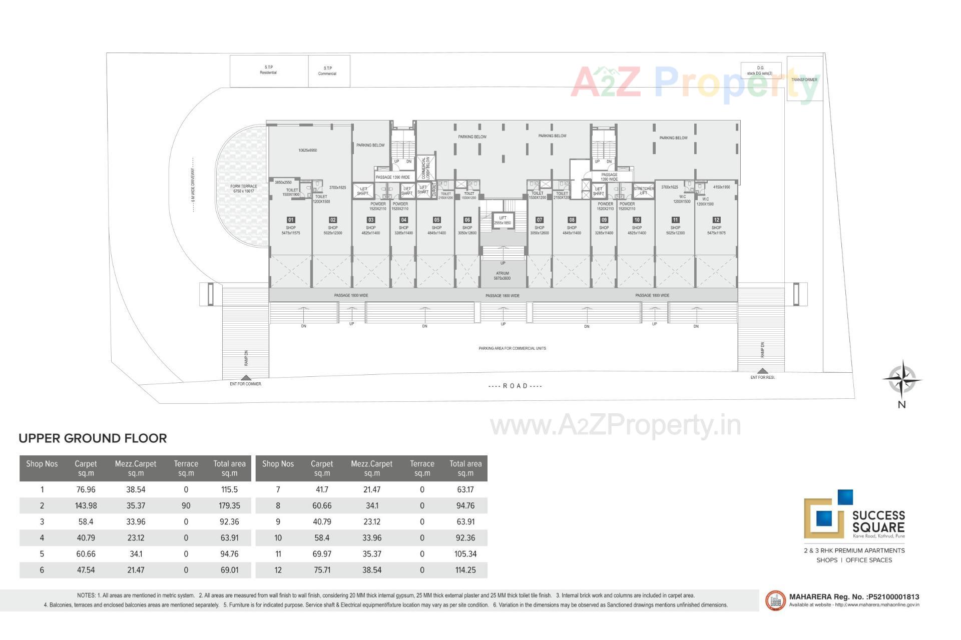Layout of real estate project Success Square located at Pune-m-corp, Pune, Maharashtra