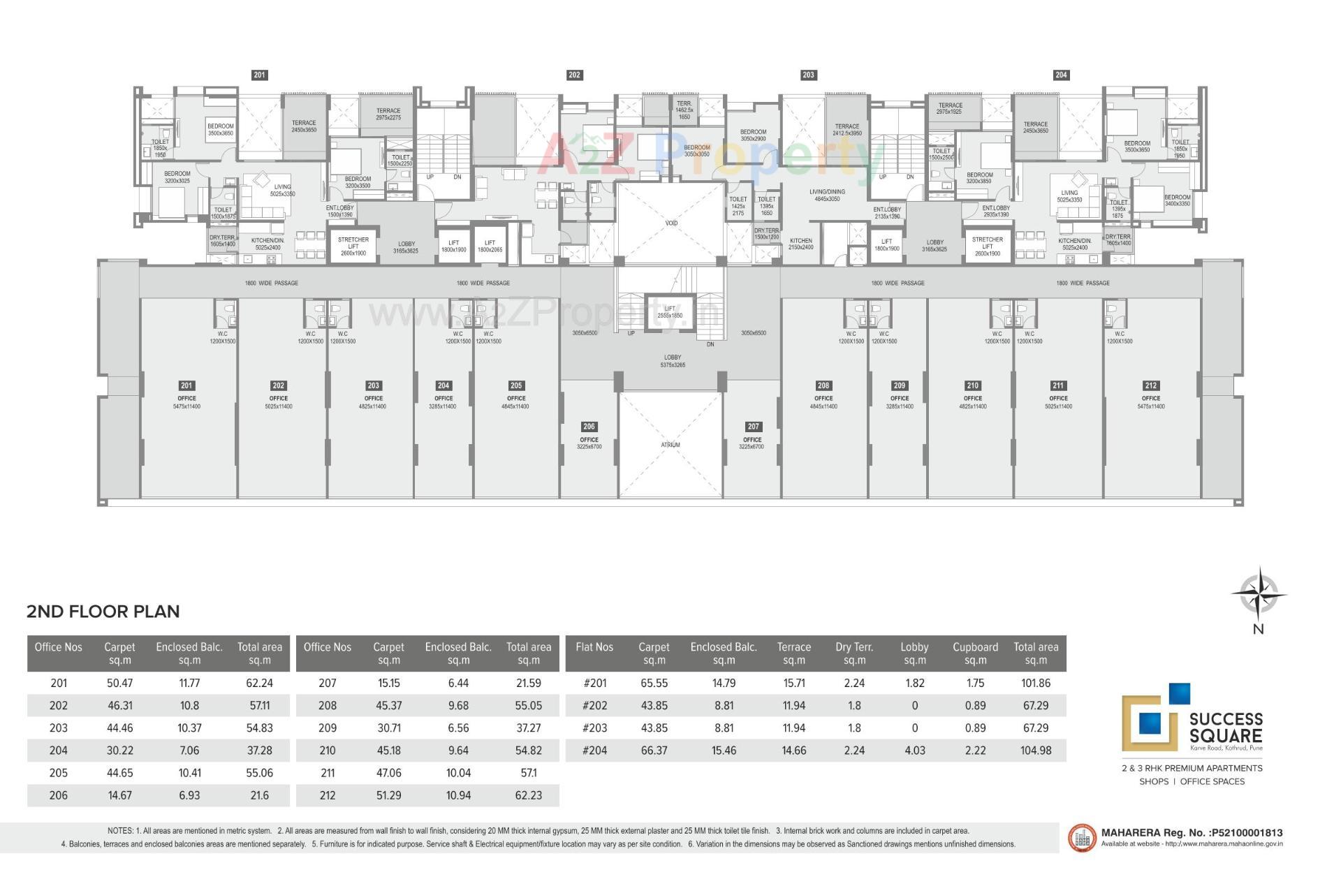 Layout of real estate project Success Square located at Pune-m-corp, Pune, Maharashtra