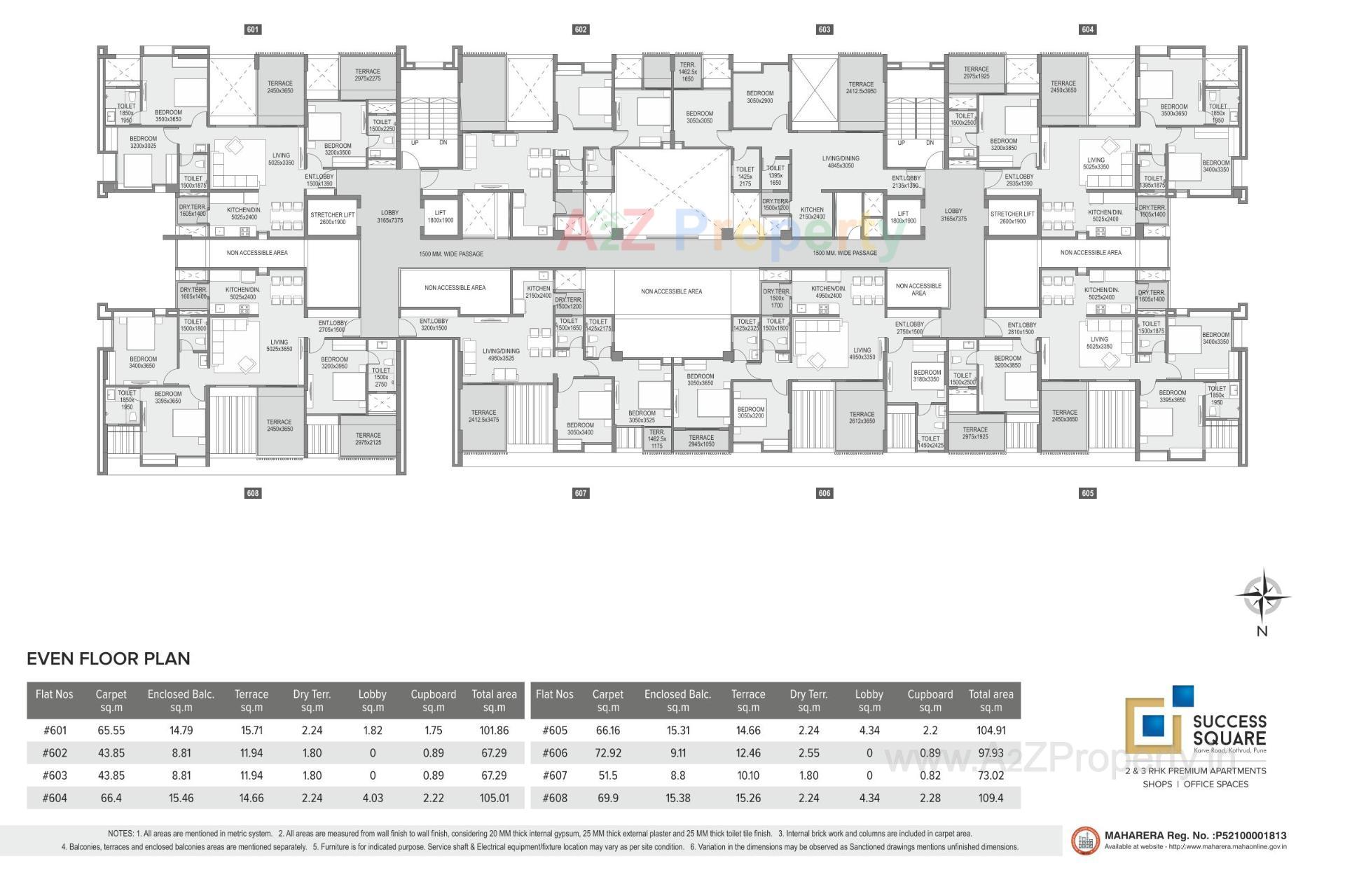 Layout of real estate project Success Square located at Pune-m-corp, Pune, Maharashtra