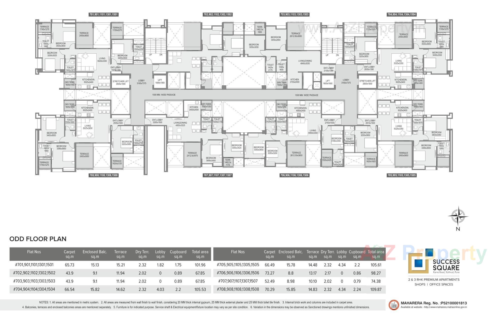 Layout of real estate project Success Square located at Pune-m-corp, Pune, Maharashtra