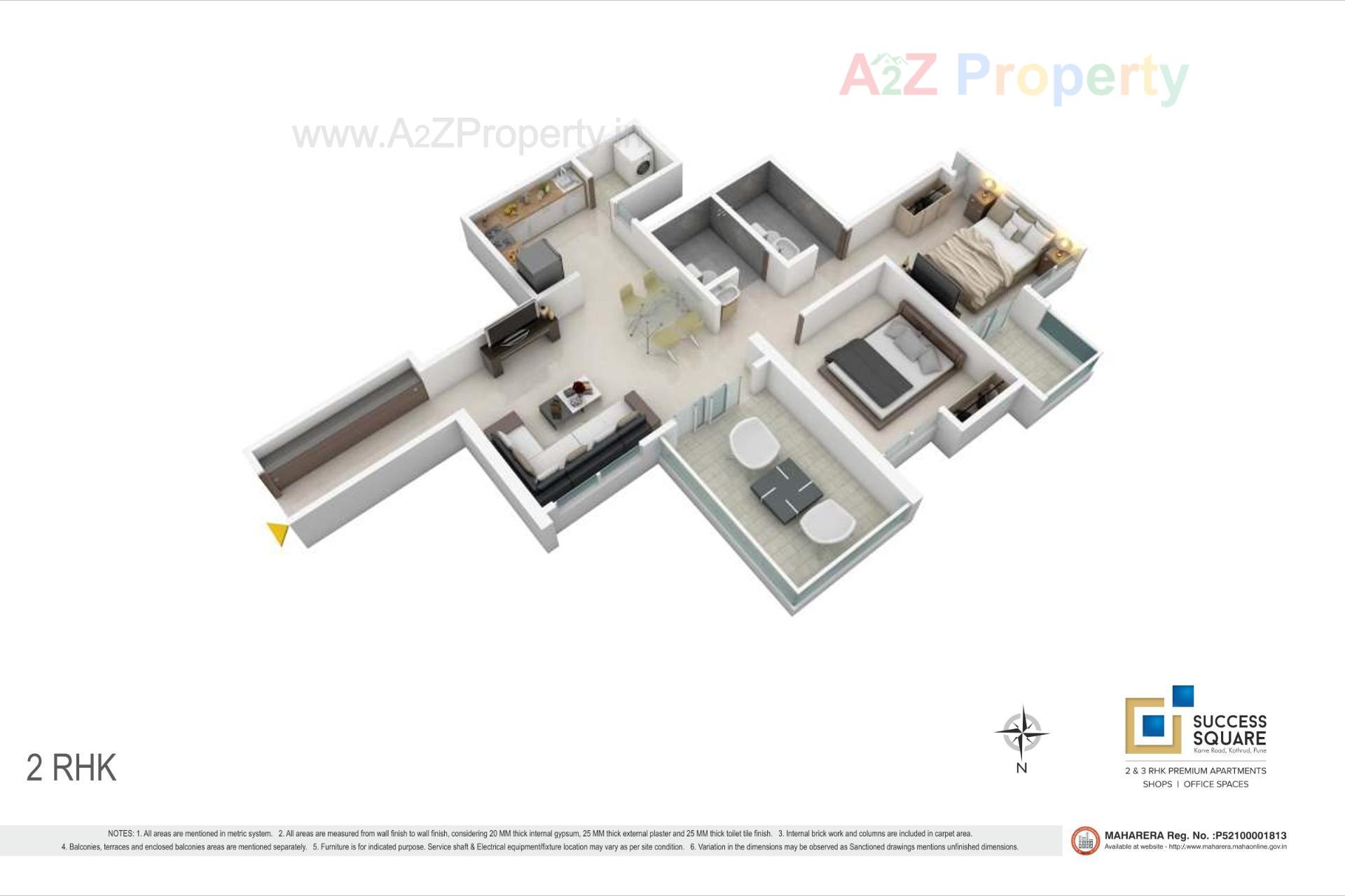 Layout of real estate project Success Square located at Pune-m-corp, Pune, Maharashtra