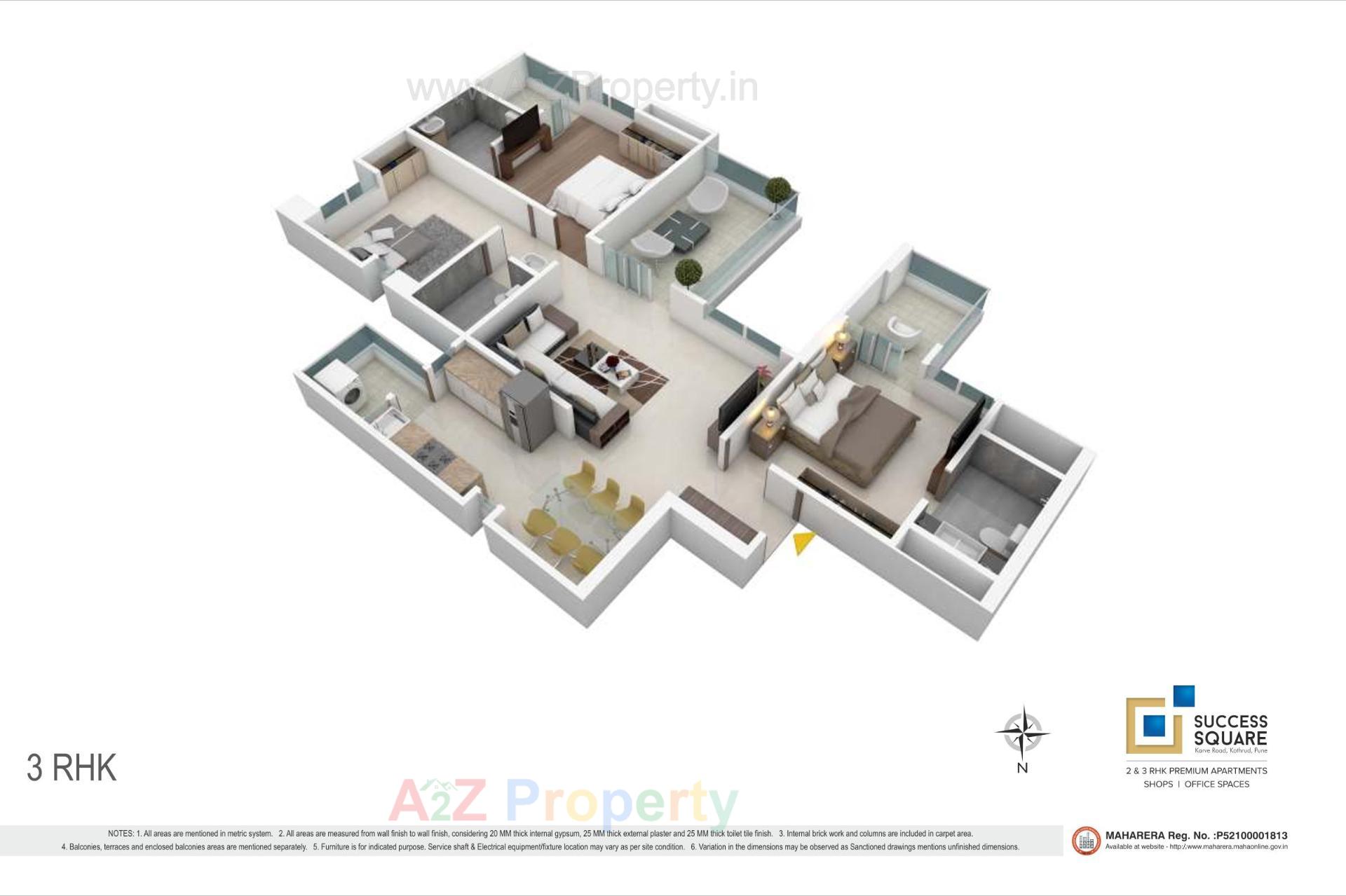 Layout of real estate project Success Square located at Pune-m-corp, Pune, Maharashtra