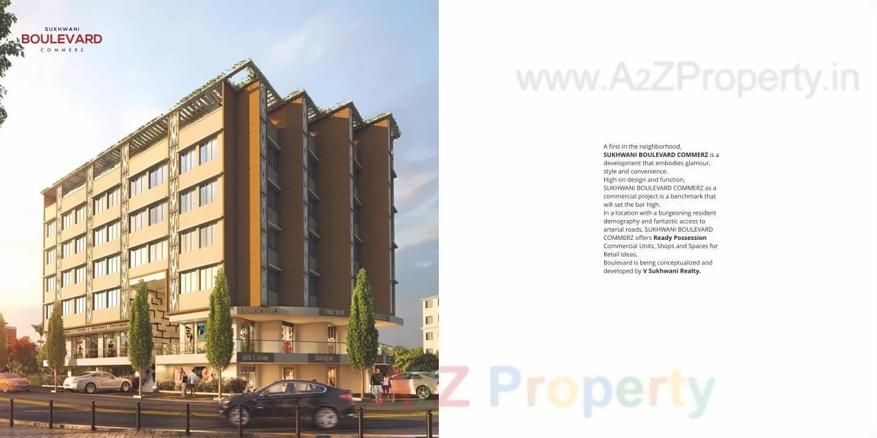 3D Elevation of real estate project Sukhwani Boulevard Commerz located at Sus, Pune, Maharashtra