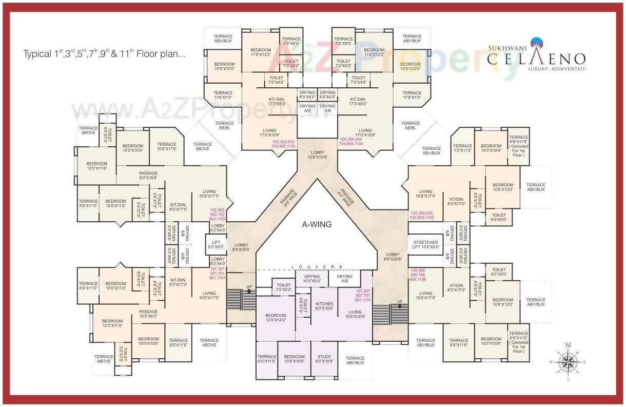 Layout of real estate project Sukhwani Celaeno located at Pimpale-saudagar, Pune, Maharashtra
