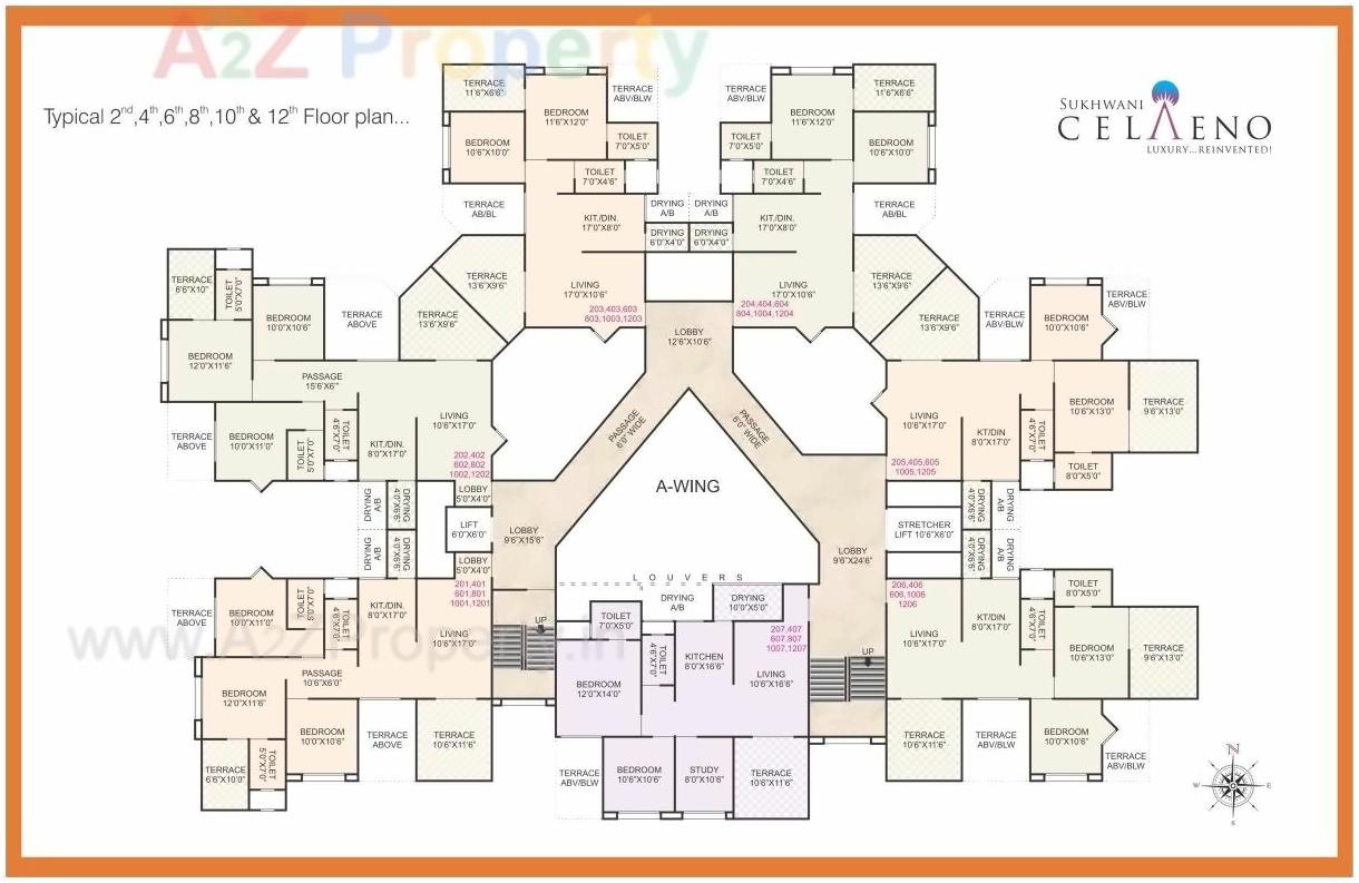 Layout of real estate project Sukhwani Celaeno located at Pimpale-saudagar, Pune, Maharashtra