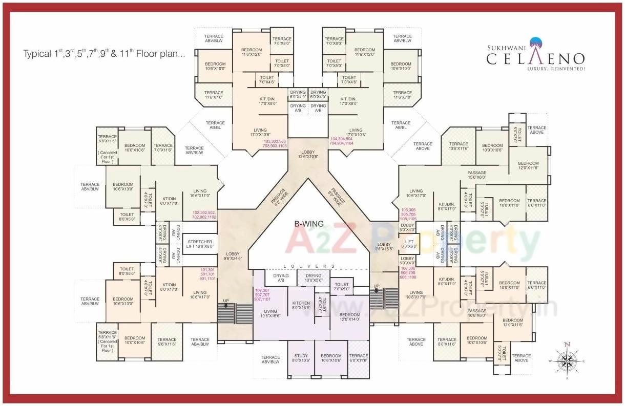 Layout of real estate project Sukhwani Celaeno located at Pimpale-saudagar, Pune, Maharashtra