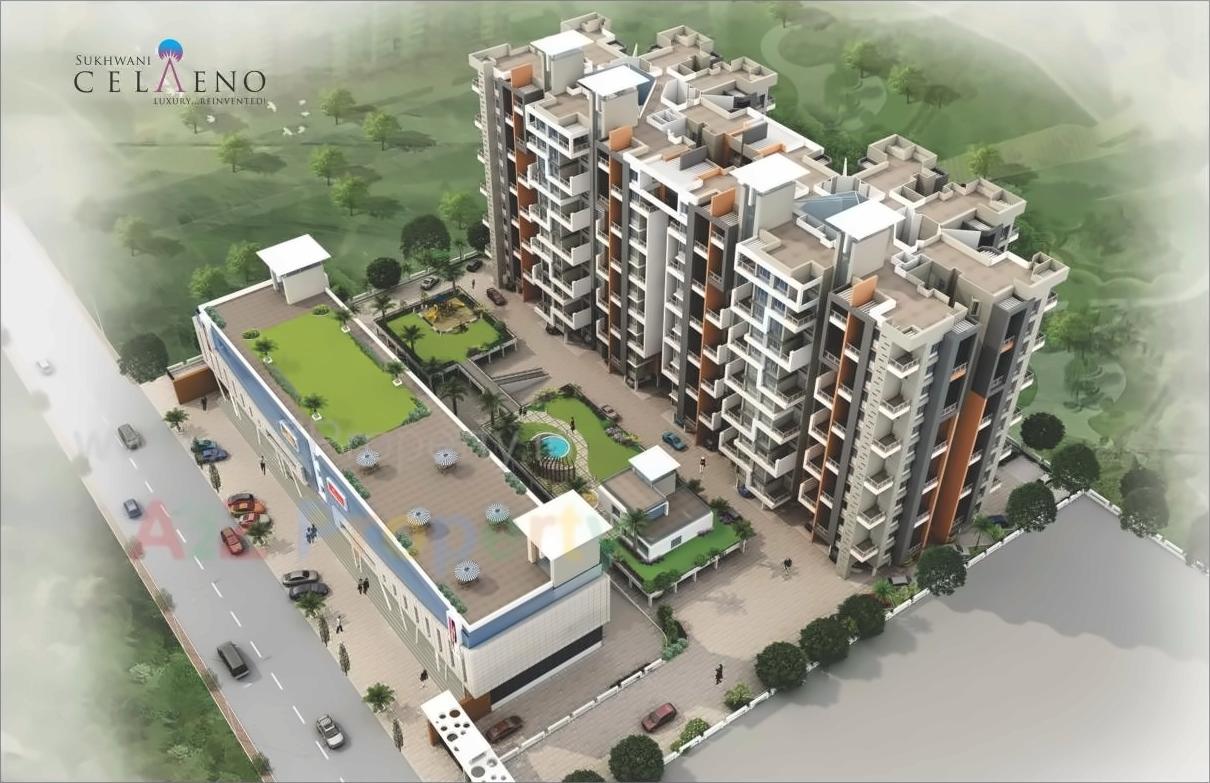 3D Elevation of real estate project Sukhwani Celaeno located at Pimpale-saudagar, Pune, Maharashtra