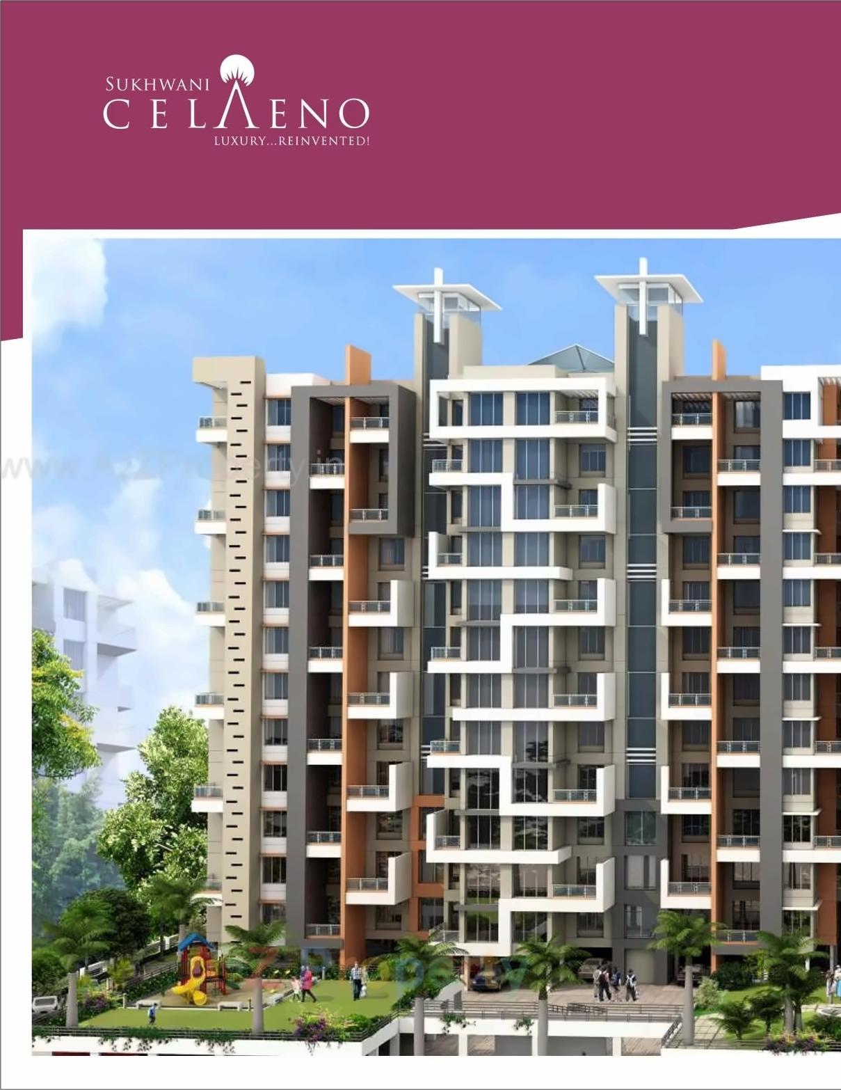 3D Elevation of real estate project Sukhwani Celaeno located at Pimpale-saudagar, Pune, Maharashtra