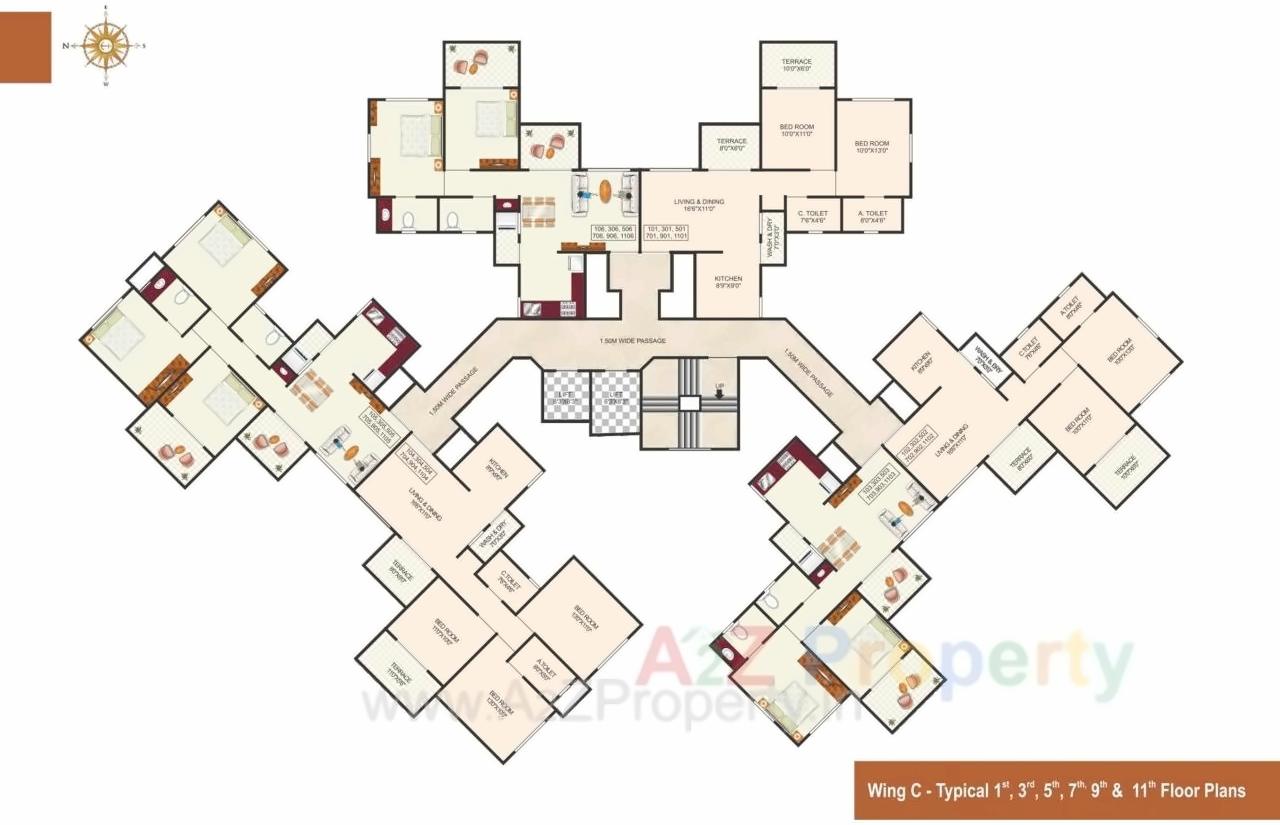 Layout of real estate project Sukhwani Pacific located at Thergaon, Pune, Maharashtra