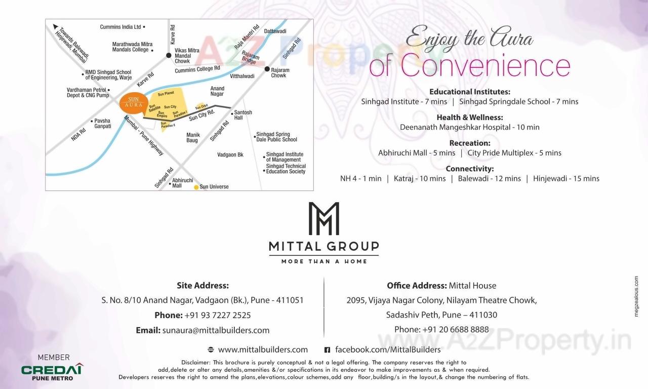  of real estate project Sun Aura located at Wadgaon-bk, Pune, Maharashtra