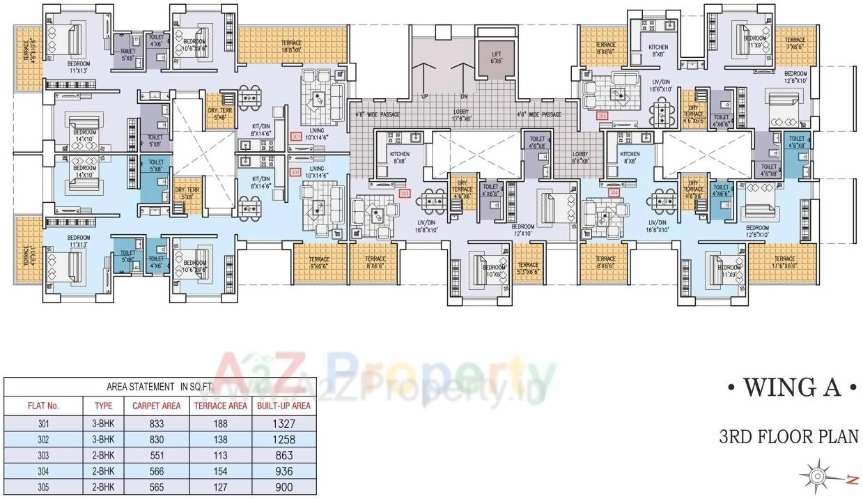 Layout of real estate project Sun Aura located at Wadgaon-bk, Pune, Maharashtra