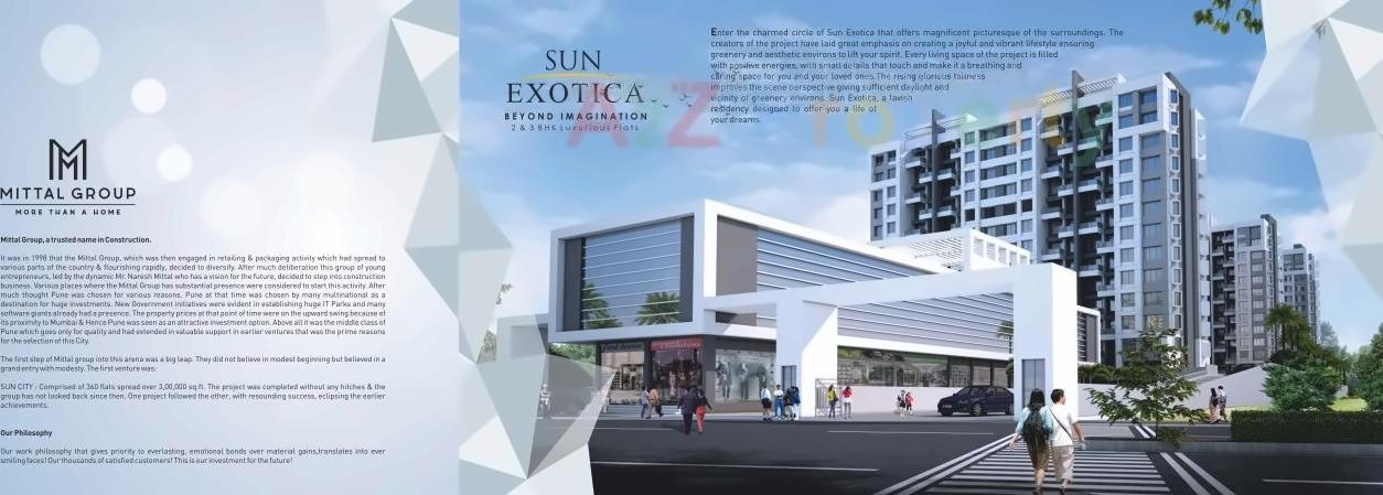 3D Elevation of real estate project Sun Exotica located at Yawalewadi, Pune, Maharashtra