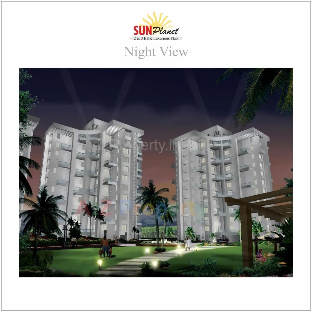 3D Elevation of real estate project Sun Planet located at Wadgaon-bk, Pune, Maharashtra