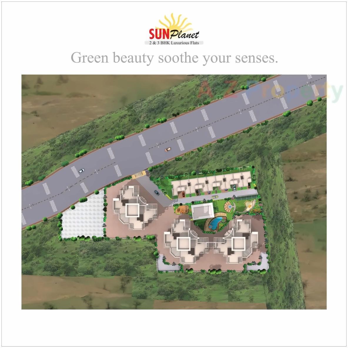 Layout of real estate project Sun Planet located at Wadgaon-bk, Pune, Maharashtra