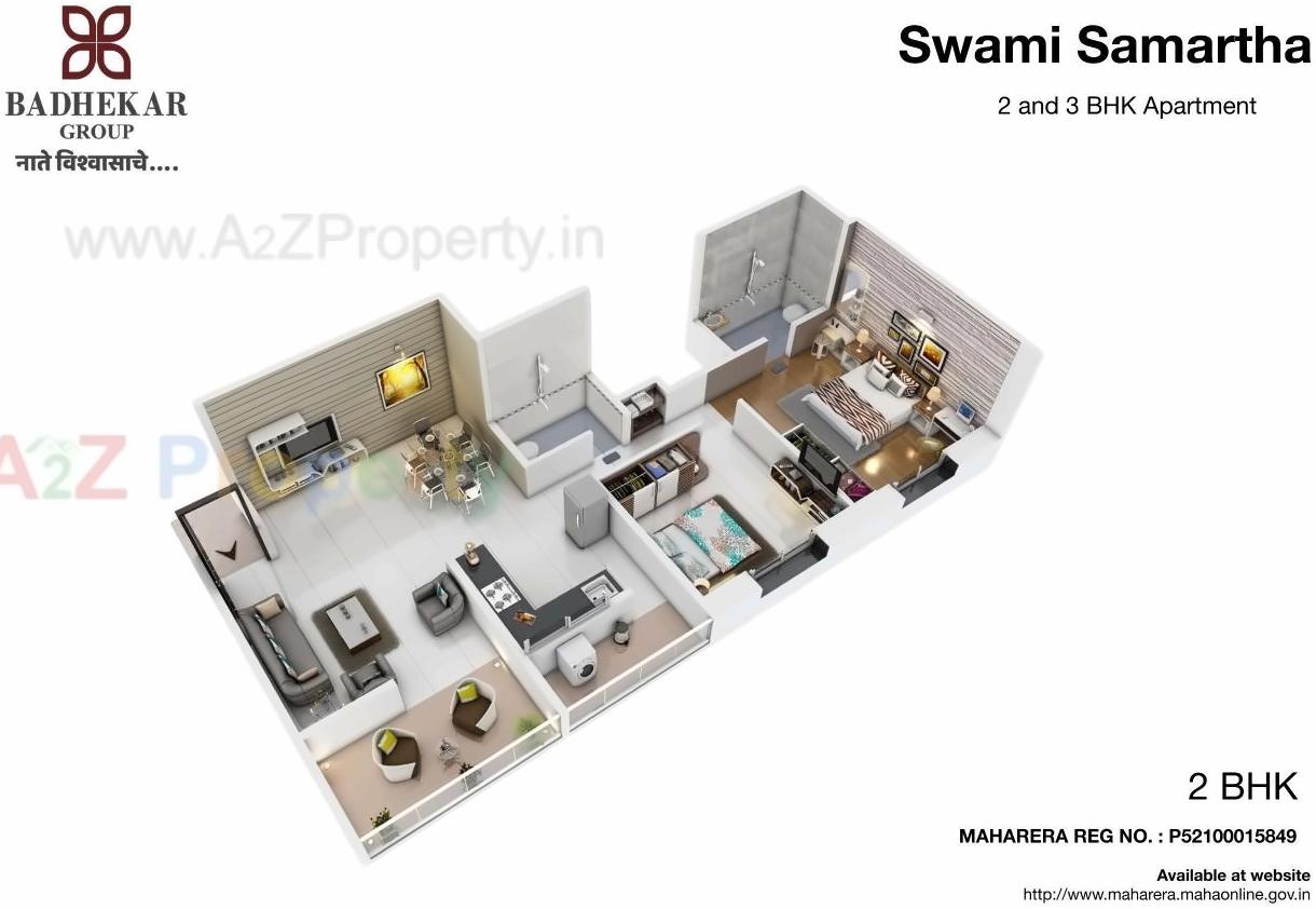 Layout of real estate project Swami Samarth located at Kothrud, Pune, Maharashtra