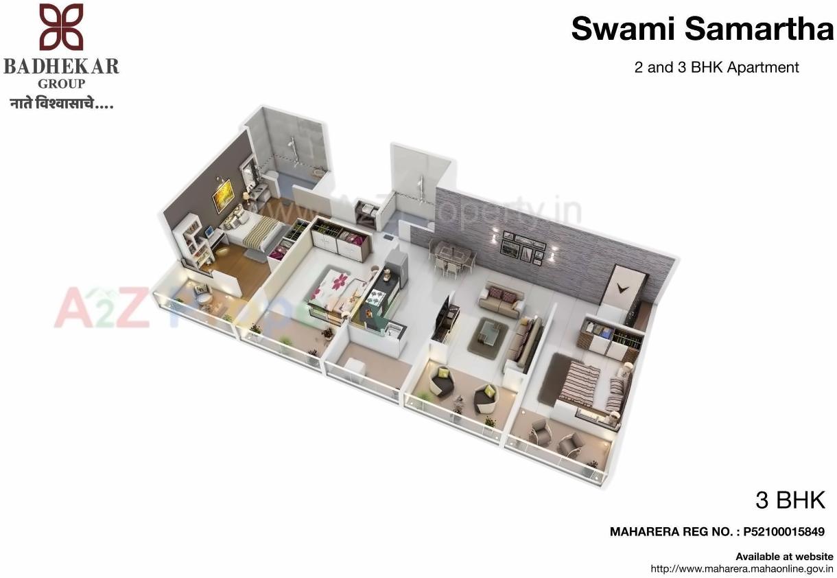 Layout of real estate project Swami Samarth located at Kothrud, Pune, Maharashtra